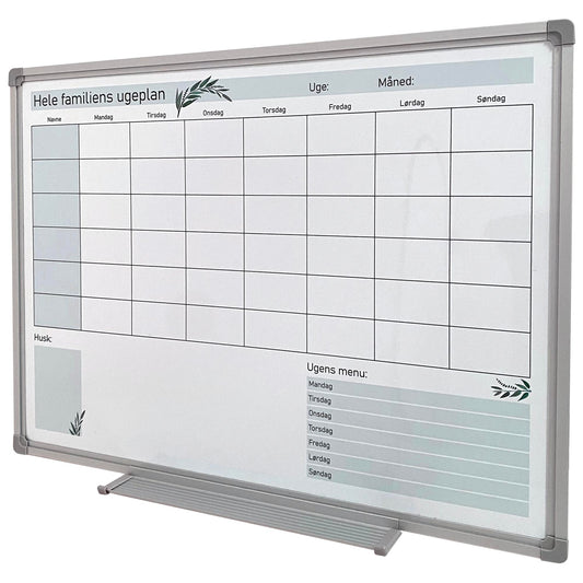 Whiteboard mit Wochenkalender für die Familie