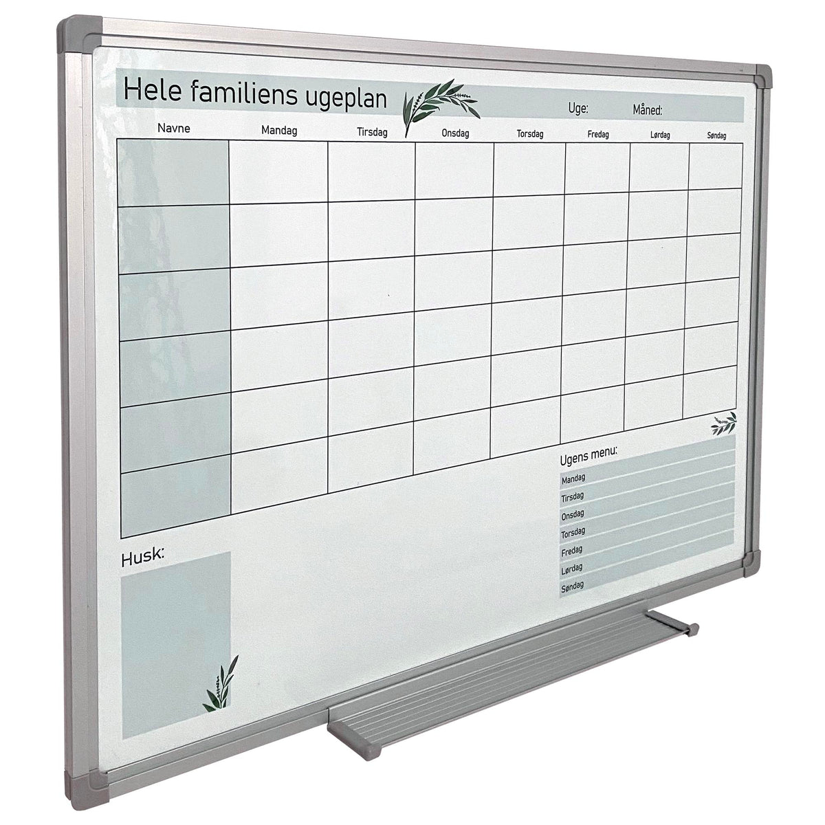 Whiteboard mit Wochenkalender für die Familie