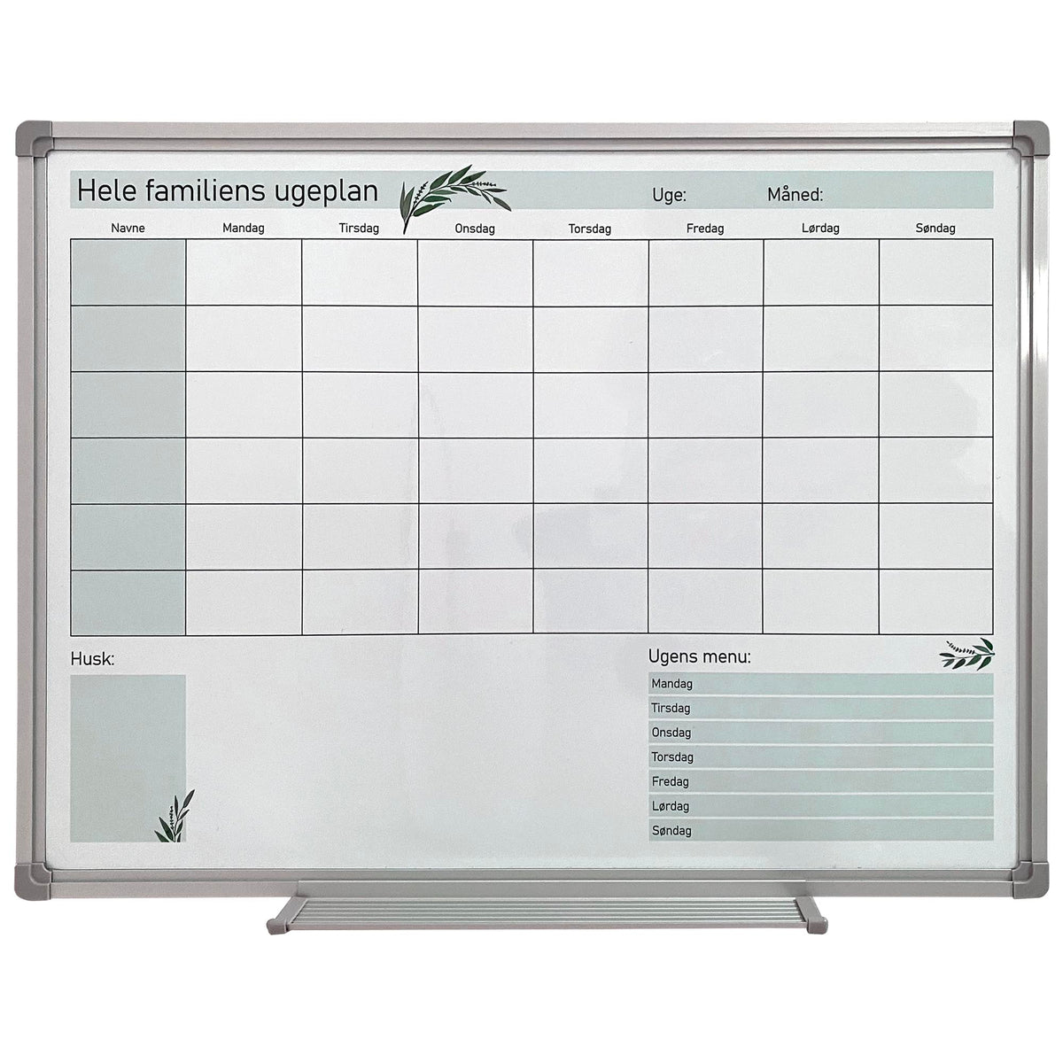 Whiteboard mit Wochenkalender für die Familie