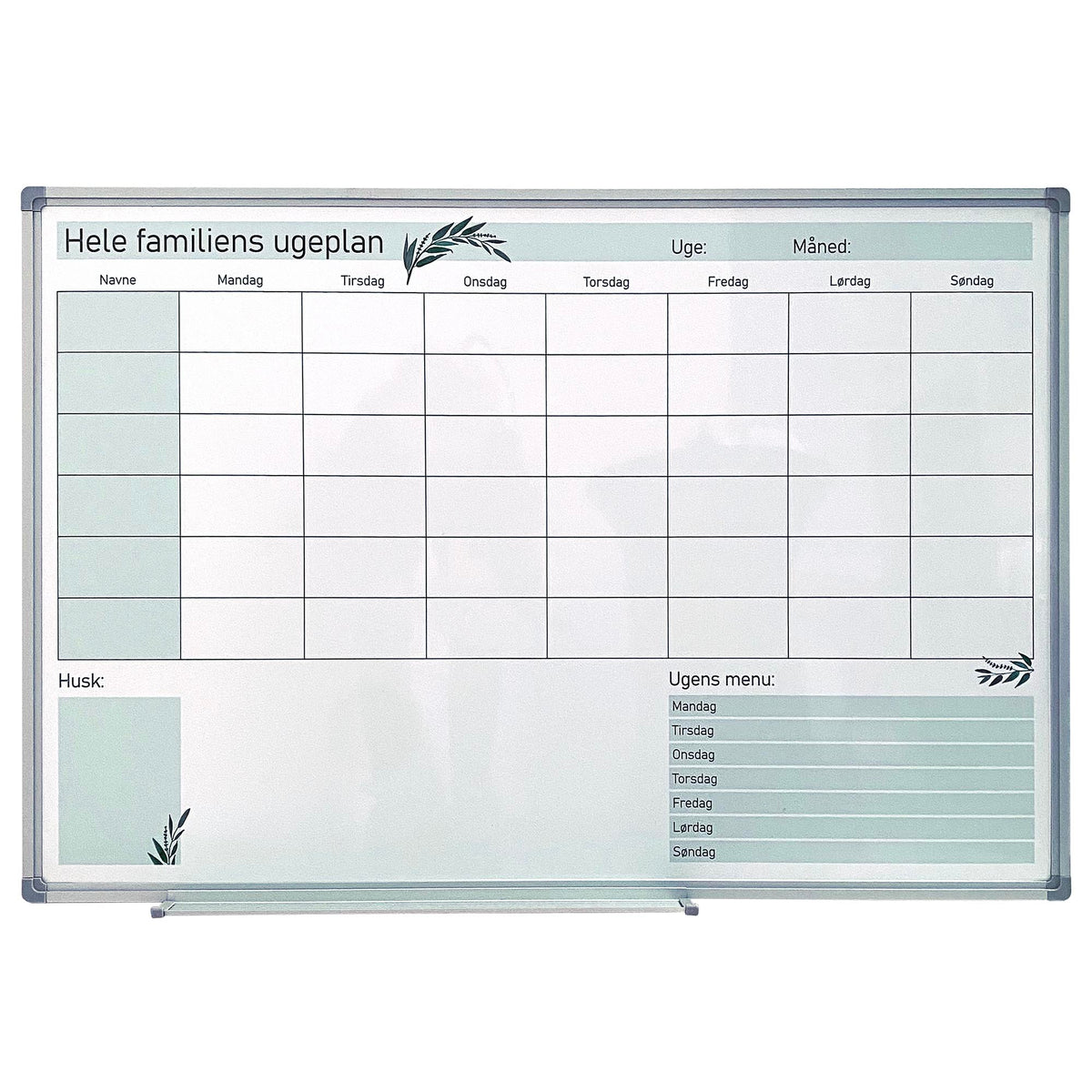 Whiteboard mit Wochenkalender für die Familie