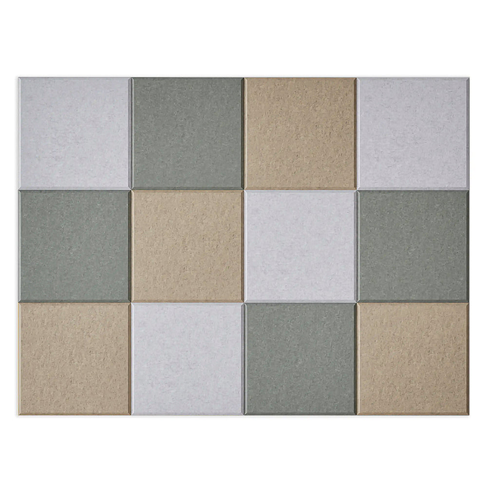 Visual Wall Panels akustikpaneler - Beige sæt - 12stk. 30x30cm - 18mm tykkelse