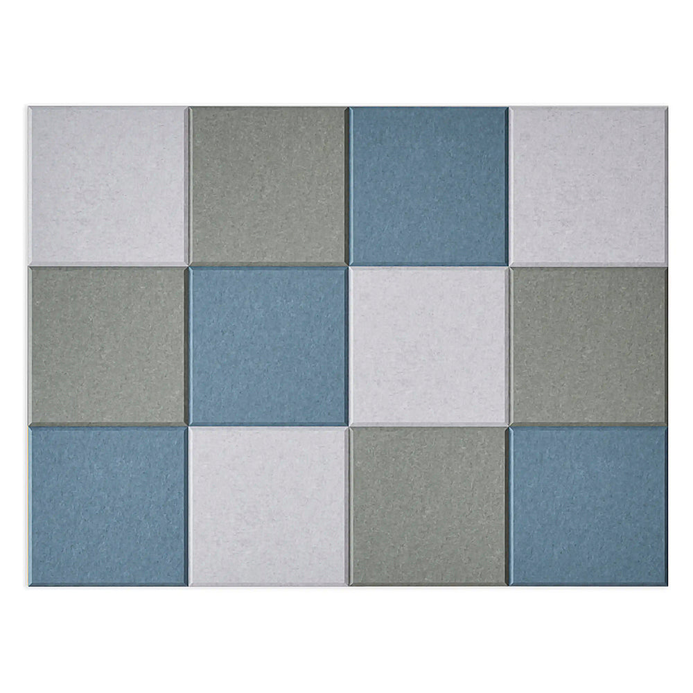 Visual Wall Panels akustikpaneler - Blåt sæt - 12stk. 30x30cm - 18mm tykkelse