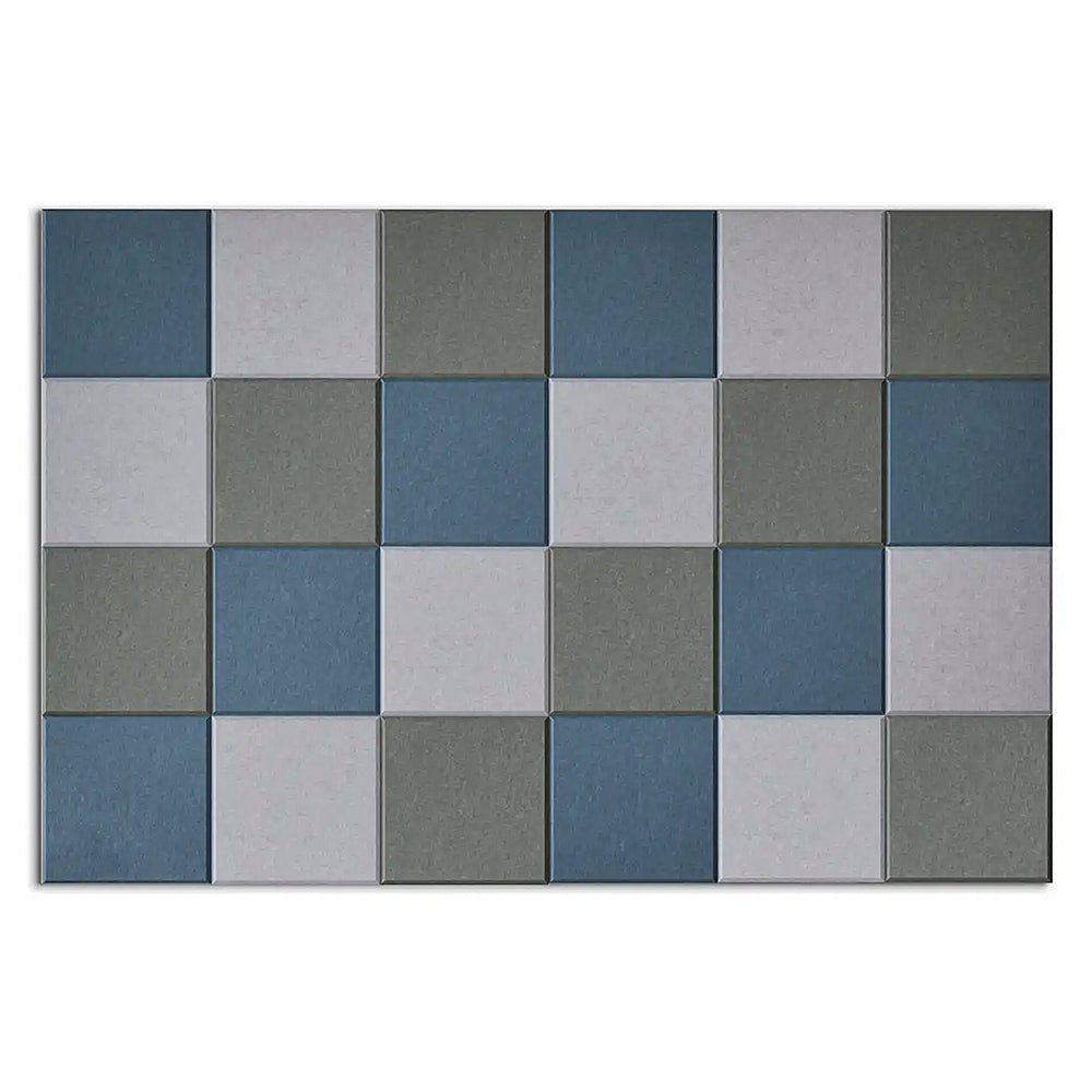 Visual Wall Panels akustikpaneler - Blåt sæt - 24stk. 30x30cm - 18mm tykkelse