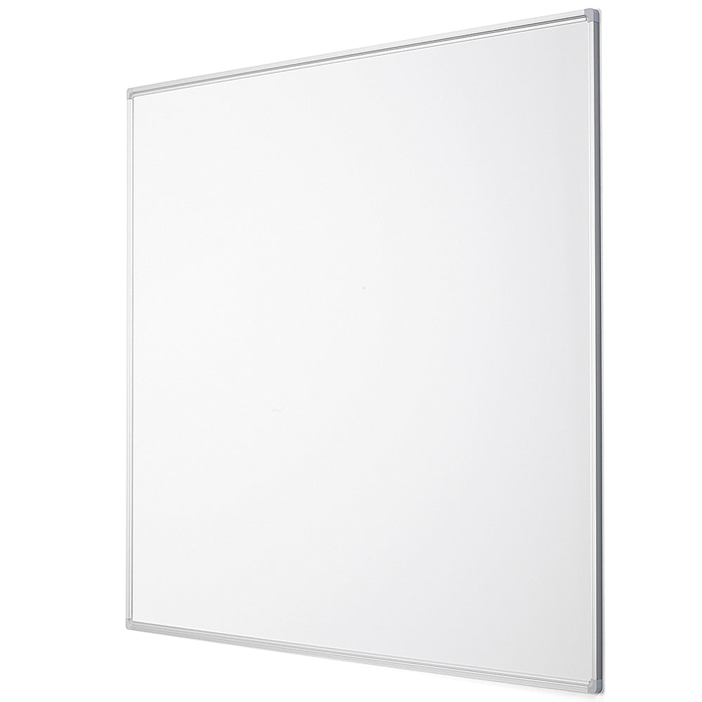 Whiteboard-Tafel mit weißem Aluminiumrahmen und keramischer Oberfläche 120 x 120 cm Weiß