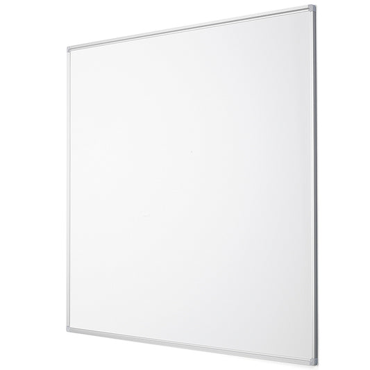 Whiteboard-Tafel mit weißem Aluminiumrahmen und keramischer Oberfläche 120 x 120 cm Weiß