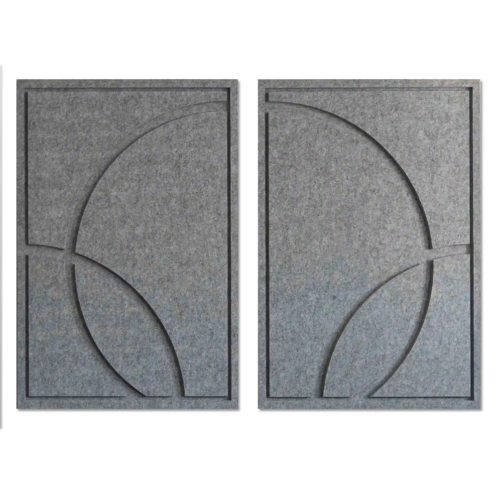 GEO Akustikpanel Small - Mørkegrå - 2stk. 80x60cm