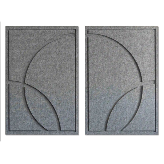 GEO Akustikpanel Small - Mørkegrå - 2stk. 80x60cm