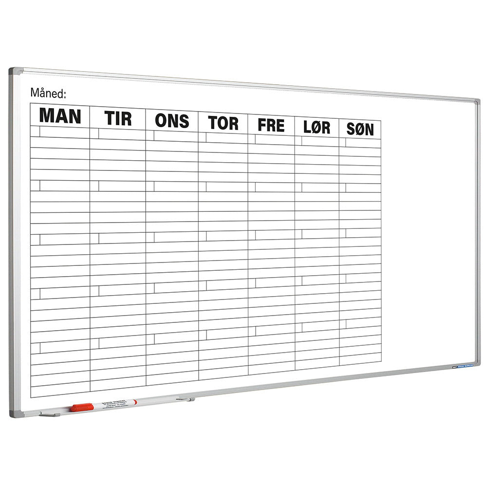 Planungstafel mit Wochenkalender, magnetisch, Whiteboard