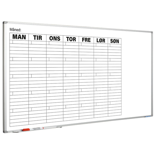 Planungstafel mit Wochenkalender, magnetisch, Whiteboard