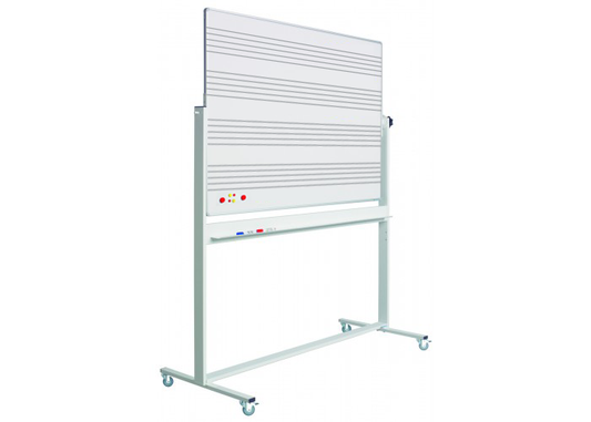 Whiteboard, Drehtafel, magnetisch, Doppelseitiger Druck von Noten