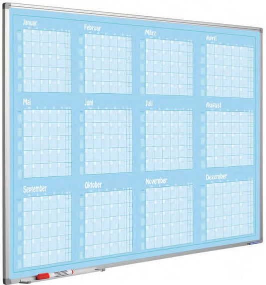 Whiteboard mit Jahreskalender