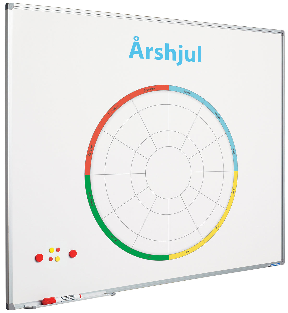 Whiteboard mit Druck, magnetisch